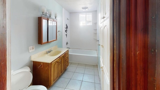 15-17 Brockton Ave, Haverhill, MA 01830 - full bath with vanity, toilet, and tile patterned floors