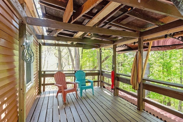 view of sunroom