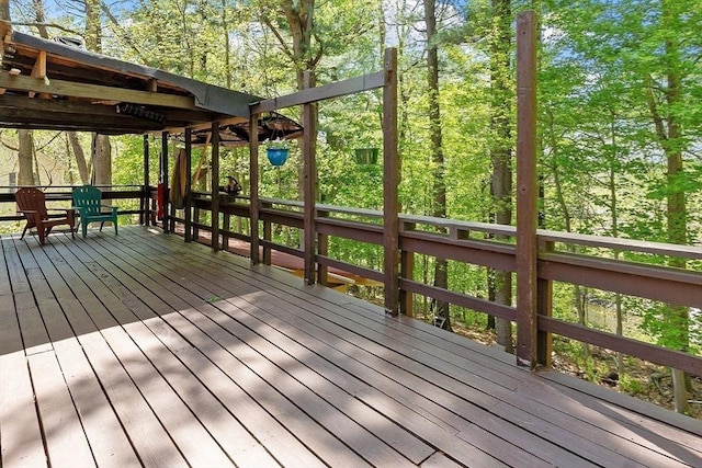 view of wooden deck