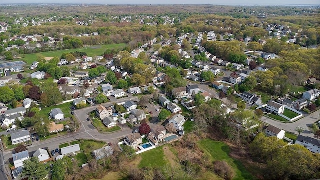 aerial view with a residential view