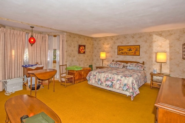 bedroom with carpet flooring