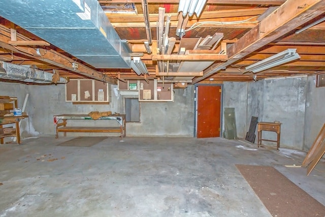 view of basement