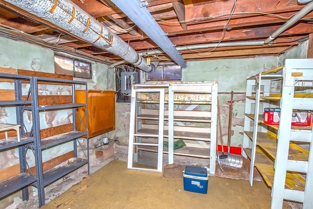 storage area featuring electric panel