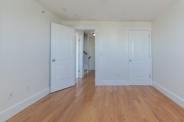 empty room featuring light hardwood / wood-style floors