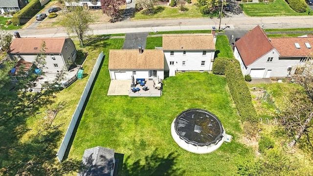 aerial view featuring a residential view