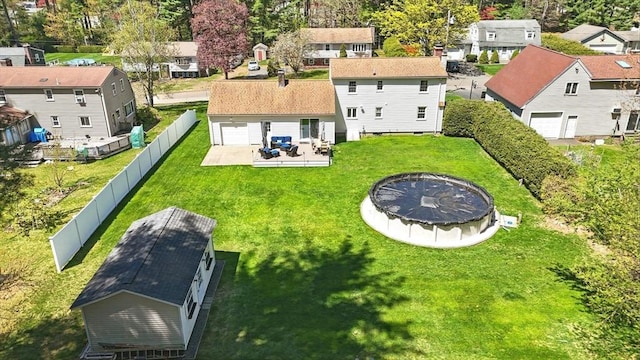 aerial view featuring a residential view