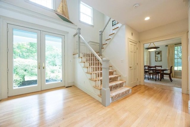 83 High Ridge Rd, Boxford, MA 01921 - staircase featuring wood finished floors and baseboards