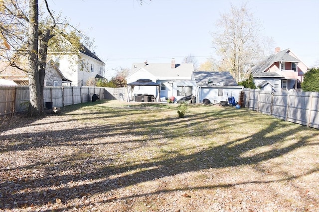 view of yard with a gazebo