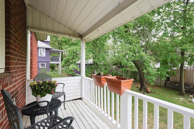 view of wooden deck