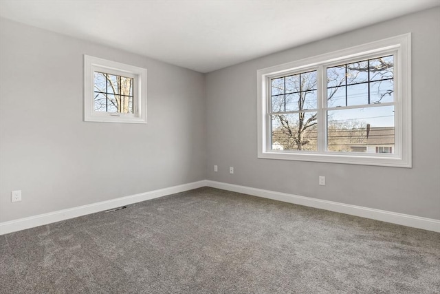 unfurnished room with carpet flooring