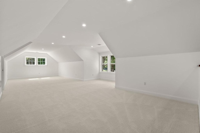 1 Cole Rd, Wayland, MA 01778 - bonus room featuring lofted ceiling, recessed lighting, baseboards, and light colored carpet