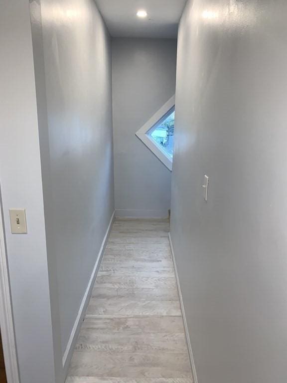 28 Foster St, Brockton, MA 02301 - hallway featuring light wood-style floors and baseboards