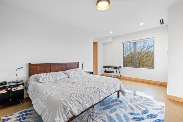 bedroom featuring recessed lighting