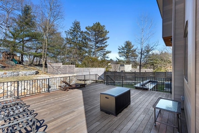 view of wooden deck