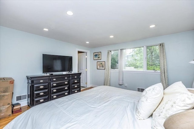 68 Walnut Rd, Swampscott, MA 01907 - bedroom featuring baseboards, wood finished floors, and recessed lighting