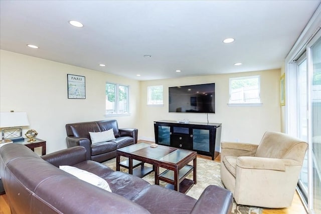 68 Walnut Rd, Swampscott, MA 01907 - living room with recessed lighting and light wood-type flooring