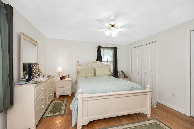 33 Hopkins St, Dracut, MA 01826 - bedroom with wood finished floors, a closet, and ceiling fan
