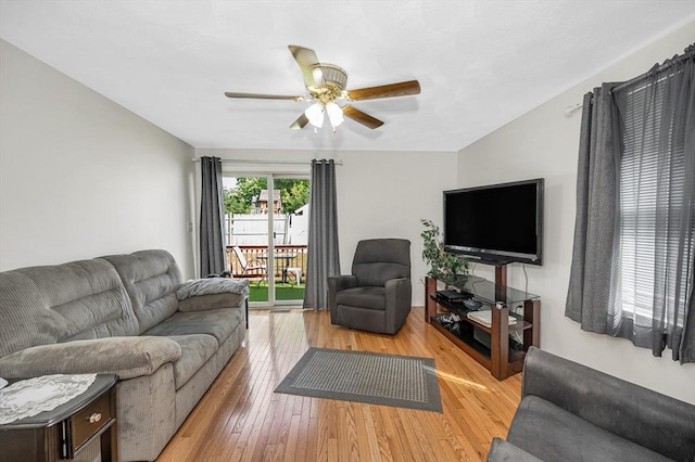 33 Hopkins St, Dracut, MA 01826 - living room featuring a ceiling fan and hardwood / wood-style floors
