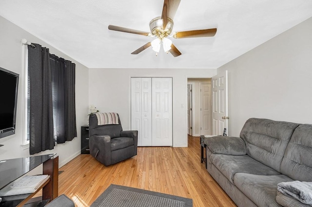 33 Hopkins St, Dracut, MA 01826 - living area featuring ceiling fan and light wood finished floors