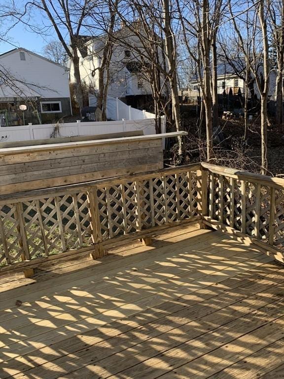 view of patio with a wooden deck