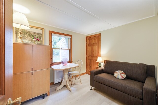 interior space with light wood-type flooring