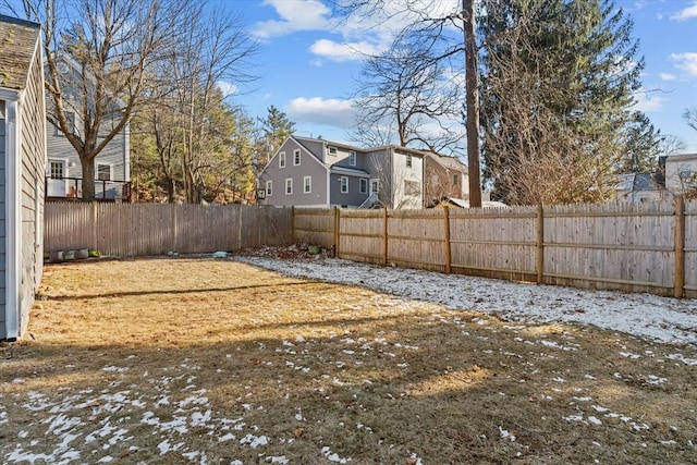 view of snowy yard