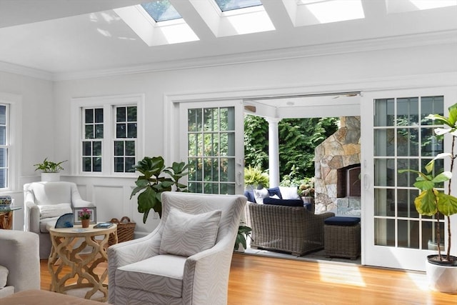 view of sunroom