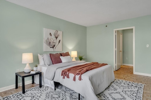 bedroom with baseboards