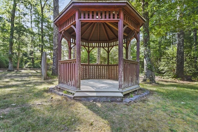 135 Pine St, Rochester, MA 02770 - wooden deck featuring a gazebo and a yard