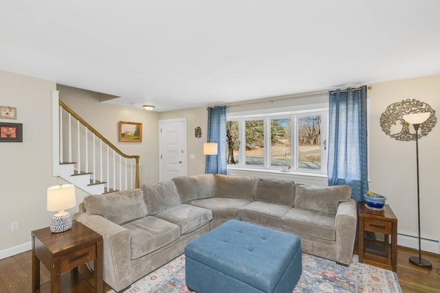 331 Townsend Rd, Groton, MA 01450 - living area featuring wood finished floors and stairway