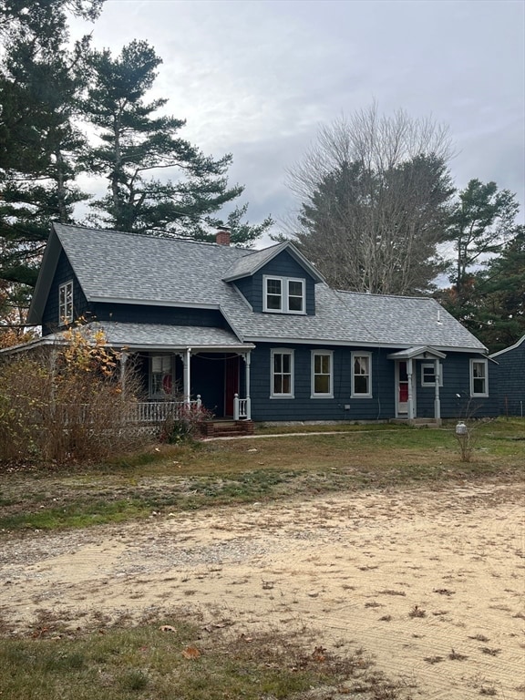 view of front of house with covered porch