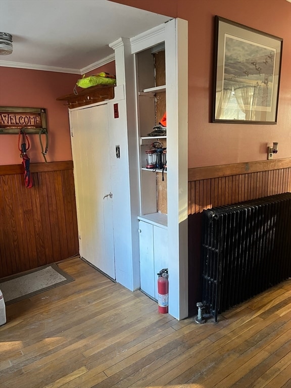 interior space featuring radiator heating unit