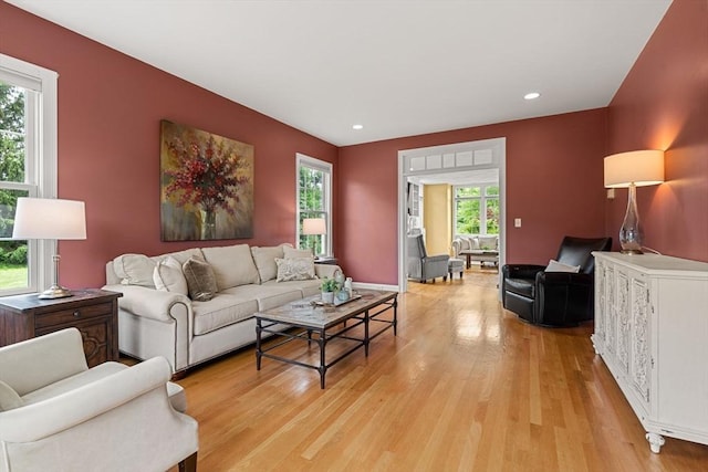 160 Wharton Row, Groton, MA 01450 - living room featuring light wood-type flooring and recessed lighting