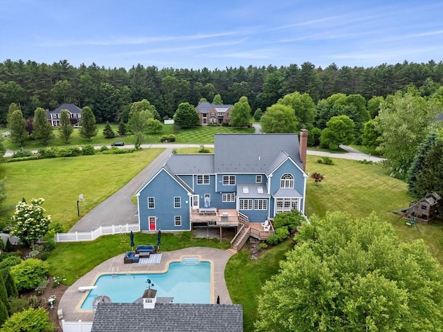 160 Wharton Row, Groton, MA 01450 - aerial view of property and surrounding area featuring a pool