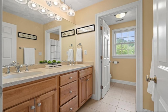 160 Wharton Row, Groton, MA 01450 - bathroom with double vanity and tile patterned flooring