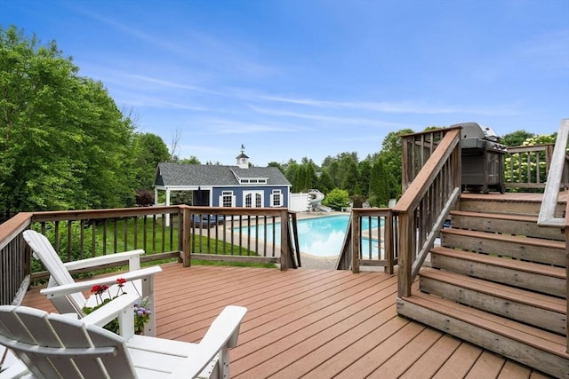 160 Wharton Row, Groton, MA 01450 - deck featuring an exterior structure and an outbuilding