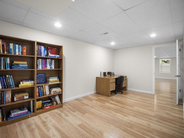 72 Sherwood Dr Unit 72, Methuen, MA 01844 - office area featuring a drop ceiling and wood finished floors