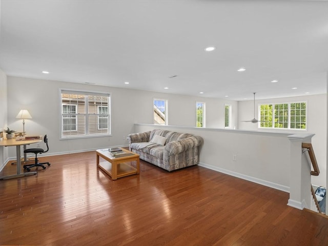 72 Sherwood Dr Unit 72, Methuen, MA 01844 - living room with a desk, recessed lighting, and wood finished floors