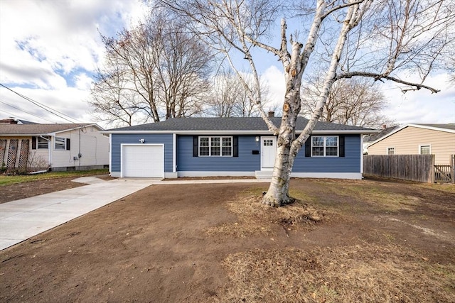 ranch-style house with a garage