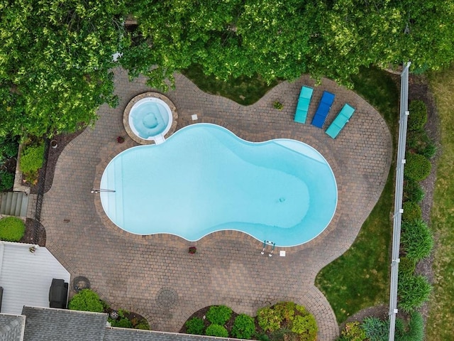 1 Benjamin Dr, Westborough, MA 01581 - drone / aerial view of a pool area