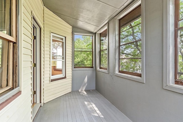 49-51 Fairmount Ave, Somerville, MA 02144 - unfurnished sunroom with vaulted ceiling