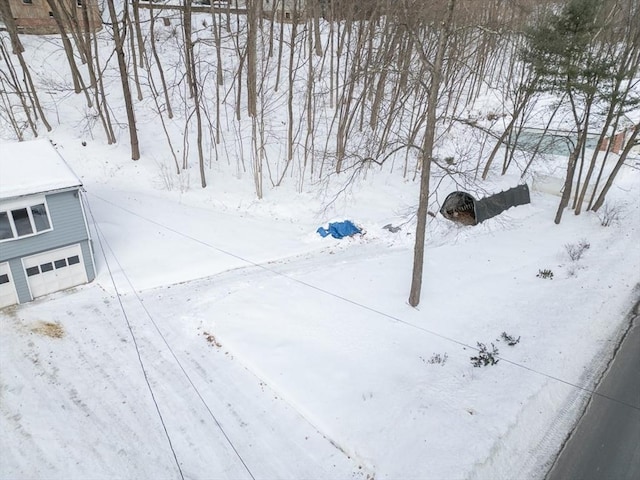 view of snowy aerial view