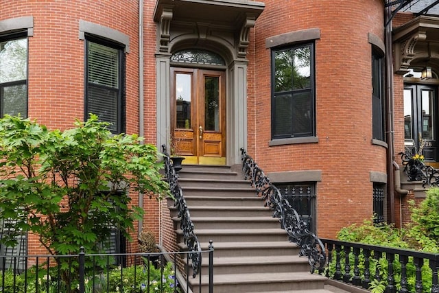 26 Concord Sq Unit 2, Boston, MA 02118 - property entrance with french doors and brick siding