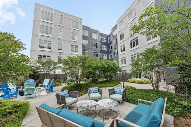 180 Telford St Unit 614, Boston, MA 02135 - view of patio / terrace with an outdoor living space