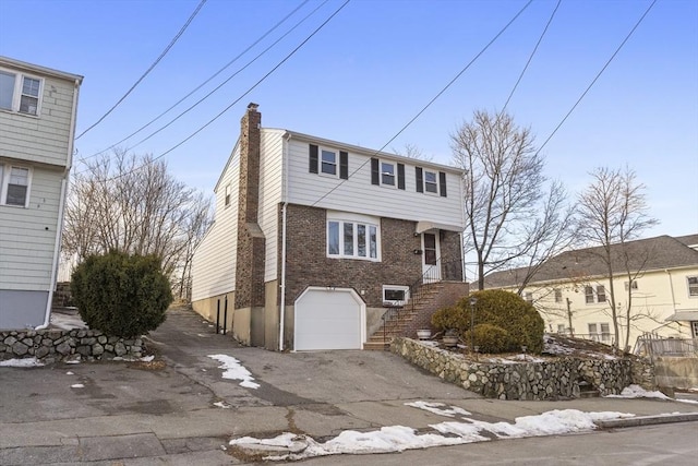 view of property with a garage