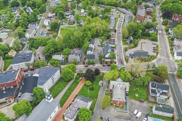 140 Main St Unit E, Amesbury, MA 01913 - aerial view of property and surrounding area featuring nearby suburban area