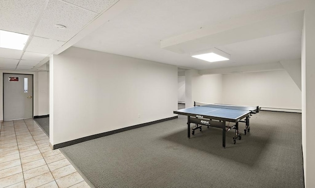 32 Whites Ave Unit D65, Watertown, MA 02472 - playroom featuring baseboard heating, baseboards, and carpet