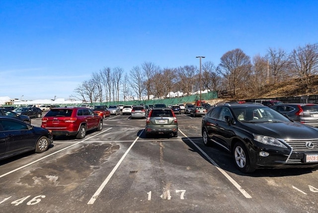 view of uncovered parking lot