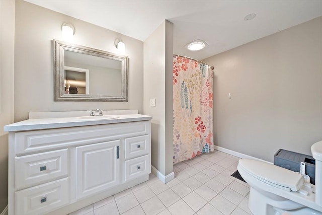28-R Pammys Path, Easton, MA 02356 - bathroom with vanity, tile patterned floors, and curtained shower