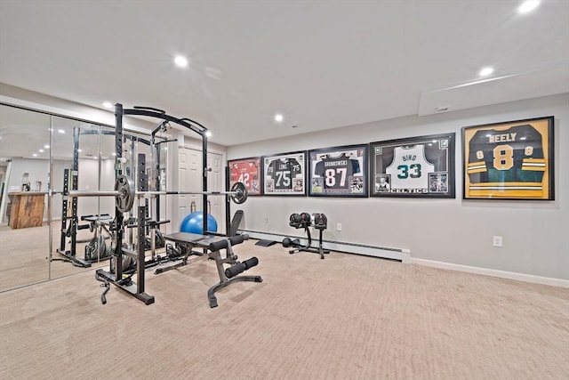 28-R Pammys Path, Easton, MA 02356 - exercise room with carpet flooring and recessed lighting